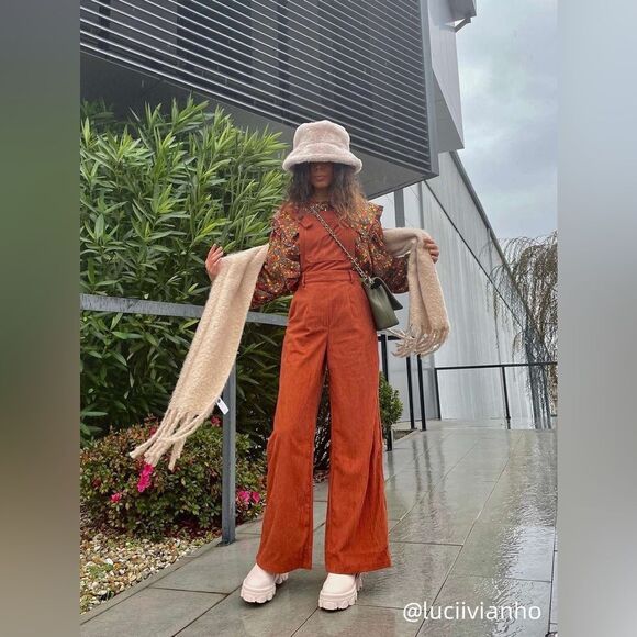 Cider Women's Brown Overalls - Picture 2 of 5